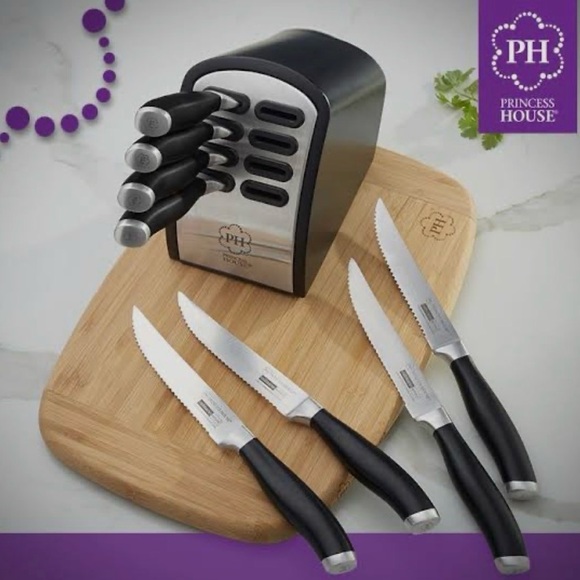 Princess House Black and Silver Knife Set